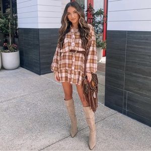 Free People Plad Dress